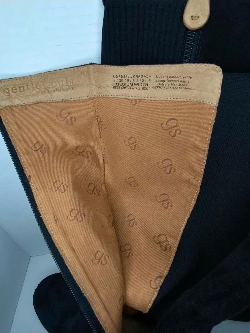 Kenneth Cole Gentle Souls Knee Boots Size 8 Medium Width…Leather Upper